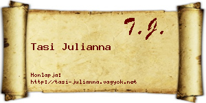 Tasi Julianna névjegykártya